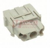 09140033102 Han-Modular, Han C module, vložka konektoru, 3pin, Z, 40A/690V, krimpovací, 1,5-6mm2 (krimp.kontakty obj.zvlášť)