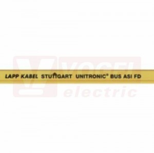 Unitronic BUS ASI FD (TPE) A 2x1,5 kabel datový, vysoce flexibilní, bezhalogenový, přenos dat a energie, žlutý vnější plášť z TPE, použití do ener.řetězů, aprobace UL/CSA (AWM), RAL1023 (2170830)