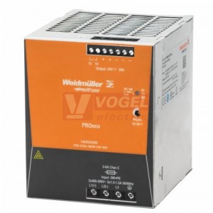 Zdroj spínaný 3f 24VDC 20A (PRO ECO3 480W 24V 20A) 2x/3x 340-555VAC/450-870VDC, š100xv125xh120mm (1469550000)