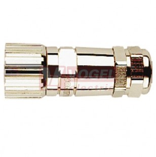 7000-23261-0000000 konektor M23/19-pin/zás/přímý - kovový, pájecí piny do 1,0mm2, 125VAC/DC, max.8A, sevření kabelu 8-14mm, IP65