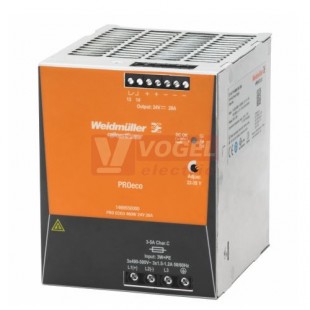 Zdroj spínaný 1f 48VDC 10A (PRO ECO 480W 48V 10A) 85-264VAC/80-370VDC, v125xš100xh120mm (1469610000)