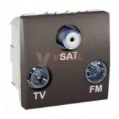 MGU345012 Zásuvka antenní R/TV/SAT (IEC/IEC/F konektor), 2M, koncová - barva Grafit, DC proud NE