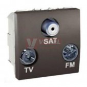 MGU345012 Zásuvka antenní R/TV/SAT (IEC/IEC/F konektor), 2M, koncová - barva Grafit, DC proud NE