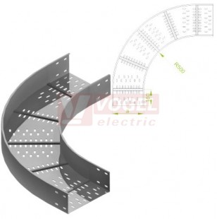 Koleno ploché 90° KKSC600H100N, tl.2,0mm (220762)