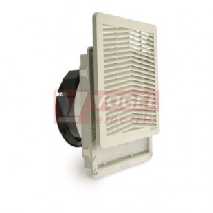 ID-EF-04-1 Ventilátor 47 m3/h, 24 VDC, IP54, RAL7035, 150x150 mm, výřez 125x125 mm