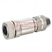 7000-17361-0000000 konektor M12/8-pin/zás/přímý, max.0,5mm2, šroubové svorky, kovový stíněný, průměr kabelu 6-8mm