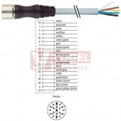 7000-23251-4522000 konektor M23/19-pin/zás/přímý - kabel PUR 16x0,5/3x1mm2 ŠE L=20m - volný konec