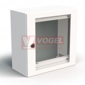 WME-G-030215 Kompaktní rozvaděč jednodveřový prosklený, V 300mm, Š 200mm, H 155mm, MP, IP66, RAL 7035 !!VÝROBA UKONČENA!!