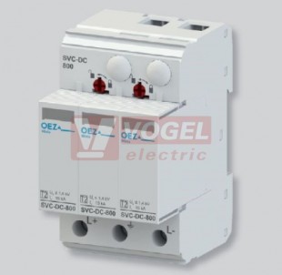 SVC-DC-800-3V-MZS Svodič přepětí typ 2, Imax 40 kA, Uc DC 800 V, výměnné moduly, se signalizací, varistor (42712)