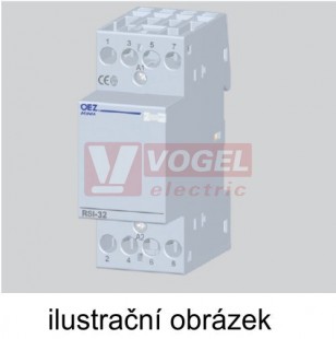 Stykač inst. 32A 0/4 230VAC  RSI-32-04-A230 Instalační stykač Ith 32 A, Uc AC 230 V, 4x rozpínací kontakt (43278)