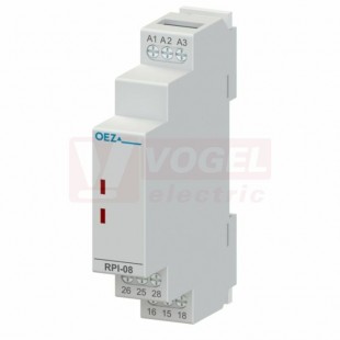 RPI-08-002-X230-SC Instalační relé Uc AC 230 V, AC/DC 24 V, 2x přepínací kontakt 8 A, červená signálka (43253)