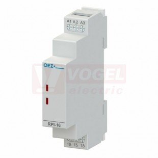 RPI-16-001-X230-SE Instalační relé Uc AC 230 V, AC/DC 24 V, 1x přepínací kontakt 16 A, zelená signálka (43250)