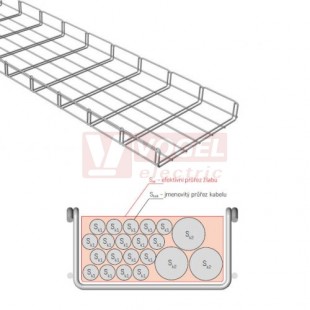 Žlab drátěný 300x 50 MERKUR 2 300/50 "GZ"  galvanický zinek  - vzdálenost podpěr cca 1,5m (ARK-211160)