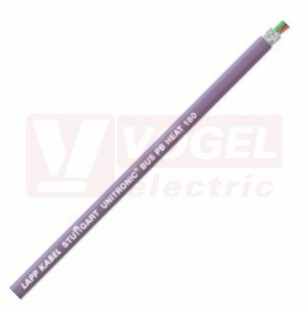 PROFIBUS Unitronic BUS PB HEAT 180 1x2x0,64 kabel datový do vysokých teplot +180°C, fialový vnější plášť z FEP, stíněný CU opletem a AL kašírovanou plast.folií (3031981)