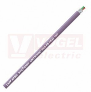 PROFIBUS Unitronic BUS PB HEAT 180 1x2x0,64 kabel datový do vysokých teplot +180°C, fialový vnější plášť z FEP, stíněný CU opletem a AL kašírovanou plast.folií (3031981)