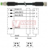 7000-89511-6412000 konektor M8/4-pin/vidl/přímý - kabel stíněný PUR 4x0,34mm2 černý 20m - konektor M8/4-pin/zás/přímý