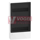 Rozvodnice  24M IP40 2ř nová MINI PRAGMA (MIP12212S) povrchová, bílá vana/kouřové průhledné dveře, vč. N a PE můstků, švh 268x353x102mm