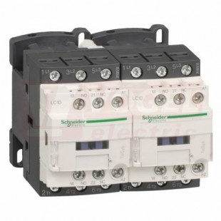 LC2D186BL     Stykač reverzační 3P 18A AC-3, 24V DC,  pom.kont. 1"Z"+1"V" pro kab.oka