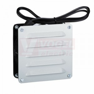 NSYCVF54M230MM2 Ventilátor s 2 kovová mřížka a 2 filtry proti hmyzu, 230V, 54m3/h, rozměr výřezu 96x96mm, rozměr vš 120x120mm, IP33, RAL7035