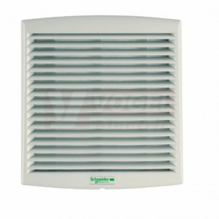 NSYCVF85M48DPF Ventilátor s mřížkou a filtrem, 85m3/h, 48V DC, rozměr výřezu 125x125mm, rozměr všh 170x150x62, 46dB, IP54, RAL7032