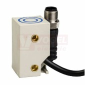 XSEC1071334 Indukční čidlo 26x26x45mm, 12…48VDC, Sn=10mm, plast, 2-vodiče, NO, stíněný, konektor M12/4pin, délka kabelu 2m, IP67