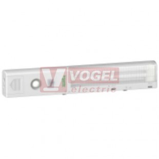 NSYLAMCD svítidlo do rozváděče bez zásuvky, 220V 50/60 Hz, 11W, detekce přítomnosti, 900lm, živ. 8 000h, magnetická montáž + šrouby, barva světle šedá, rozměr 372x40x63mm, IP20, připojení šroub.svorkovnice 2,5mm2