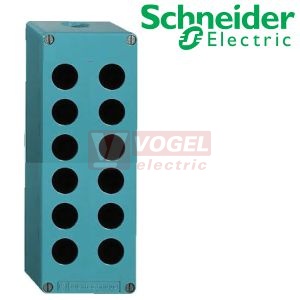 XAPM5512H29 Skříň kovová 12-otvorů 22mm, 85x310mm, hl.74,5mm, barva modrá, metrická vývodka