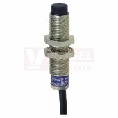 XS2M12MA250 Indukční čidlo M12, mosaz, Sn=4mm, 24...240VAC/DC, kabel 2m, délka těla 55mm, nestíněný, NO, IP68