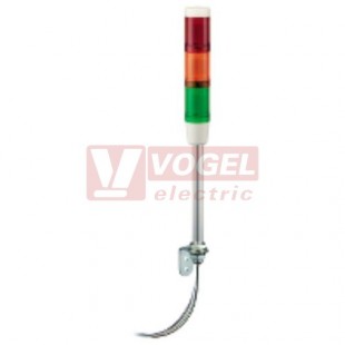 XVMB2RAGSB Signální sloup 24VAC/DC, žárovka LED BA 15d, RU,OR,ZE, trvalý svit,, AL trubka, montáž vertikální, IP42