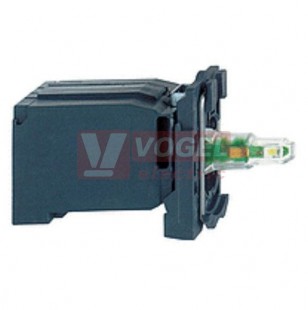 ZB5AV3D4 Polosestava objímky s trafem (1,2VA-6V), 110…120V AC, rudá, LED patice BA9s, šroubové svorky