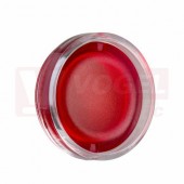 ZBW9343 Čočka pro ovládací hlavici stiskací, s přesahem, s integrovanou LED, hladká, bez symbolu, barva červená, kruh ( pouze v balení 10ks)