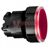 ZB4BW3437  Hlavice ovládací stiskací prosvětlená RU, lícující, bez symbolu, pro bojímku LED