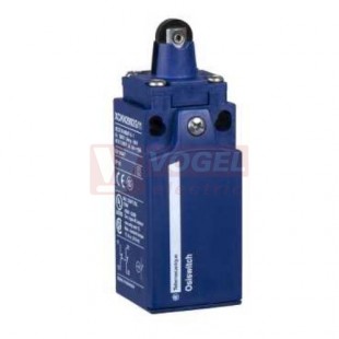 XCKN2502P20 Polohový spínač Optimum, plast.kompaktní, čep s ocelovou kladkou, 1xNO+1NC, závisle spínající, vypnutí před zapnutím, kabel.vstup M20