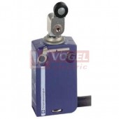 XCMD2125L2 Polohový spínač miniaturní Universal Osiconcept, kovový, páka s plast.kladkou, 1Z+1V, s mžik.funkcí, konektor s kabelem 2m, IP66