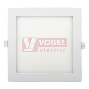 Svítidlo LED podhledové 18W (FKLED-225x225-18WW), čtvercové, 1260lm, 3000K teplá bílá, živ. 50 000h, IP20, rozměr 225x255x12mm (4731486-01)