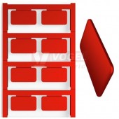 CC 15/27 K MC NE RT MultiCard, značení přístrojů ClipCard, štítek 15x17mm, červený, samolepící, materiál Polyamide 66 (1288330000)