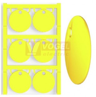 CC DIA 30/4.2 MC NE GE  MultiCard, značení přístrojů ClipCard, průměr 30mm s otvorem pr. 4,2mm, žlutý, materiál Polyamide 66  (1248530000)