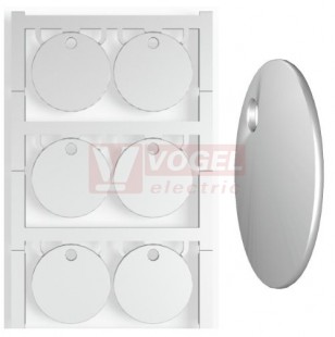 CC DIA 30/4,2 MC NE GR MultiCard, značení přístrojů ClipCard, štítek sv.šedý s otvorem pr.4,2mm, průměr 30mm, PA66 (1248540000)