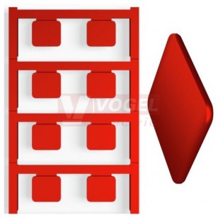 CC 15/17 K MC NE RT MultiCard, značení přístrojů ClipCard, štítek 15x17mm, červený, samolepící, materiál Polyamide 66 (1288320000)