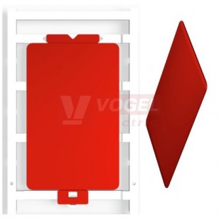 CC 85/54 K MC NE RT MultiCard, značení přístrojů ClipCard,bez potisku,  štítek červený, v54mm x š85mm, samolepící, PA66 (1288390000)