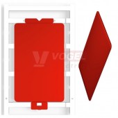 CC 85/54 K MC NE RT MultiCard, značení přístrojů ClipCard,bez potisku,  štítek červený, v54mm x š85mm, samolepící, PA66 (1288390000)