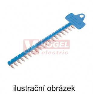 ZQV 1,5N/R6.4/19 BL propojka 19-násobná, modrá, zásuvná (1391620000) rozteč 6,4mm, pro patice relé TERMSERIES > nahradit na 2556450000