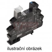 TRZ 60VUC 2CO paticové relé TERMSERIE, 2 přepínací kontakt, 10A/250VAC bez relé, LED indikace zelená, patice pružinová, š=12,8mm (1124130000)