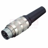 SAIS-M16-7/9 konektor M16/7pin/vidl/přímý, 5A/125V kov.tělo, pájené připojení, kódování žádné, pro montáž 0,14-0,75mm2, sevření 6-8mm, Ag kontakty, IP40, -40 + 85°C (1118010000)