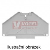 TW PRV16 1-16 dělící deska s potiskem, pro Marshalling svorky, barva šedá, vodorovně, š=2mm, v=225mm, hl.=100mm (1230120000)