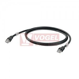 IE-C6FP8LE0015M40M40-E Patch kabel Cat.6 S/FTP, konektory RJ45/RJ45, IP20, černý, délka 1,5m, plášť LSZH bezhalogenový (1251610015)