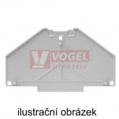 TW PRV16 0-15 dělící deska s potiskem, pro Marshalling svorky, barva šedá, vodorovně, š=2mm, v=225mm, hl.=100mm (1230130000)