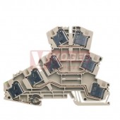 §PMAK 4 svorka 3-patrová, běžová, PUSH-IN, včetně PE svorky na DIN lištu, pro motorové vývody do 800V (1221340000)