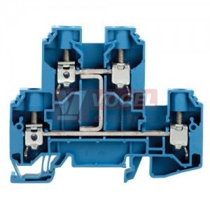 WDK 10 V BL svorka řadová, dvoupatrová, šroubové připojení, sv.modrá, s propojovací klemou, š=9,9mm (1186780000)