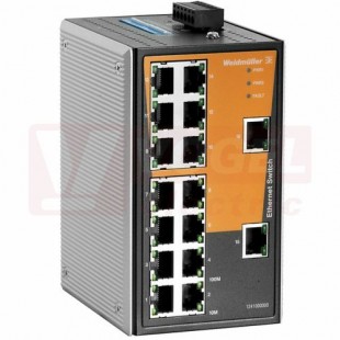 IE-SW-VL16T-16TX ethernetový Switch ValueLine, neřízený, 16x RJ45 10/100MBit/s, 12-60VDC, IP30, š 80,5mm, -40..+75°C (1286590000)